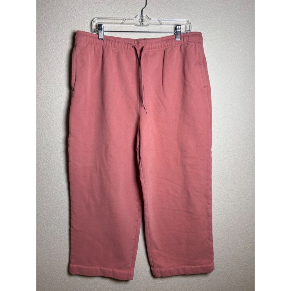Lands' End Women's Serious Sweats High Rise Relaxed Pants size Large Petite